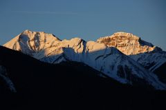 05 Eagle Mountain Sunrise From Trans Canada Highway Just After Leaving Banff Towards Lake Louise in Winter